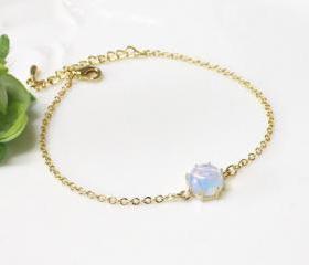 Bridesmaid gifts - Set of 5 - Moonstone cabochon bracelet