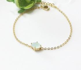 Bridesmaid gifts - Set of 5 - Green aquamarine braceletFrom ElliesButton